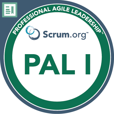PAL 1 badge scrum master agile leadership